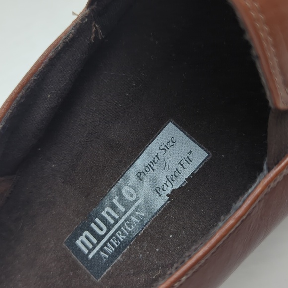 MUNRO Women's Chocolate Brown Leather Designer Loafers - Picture 3 of 5